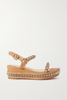 Thumbnail for your product : Christian Louboutin Pyraclou 60 Studded Leather Wedge Sandals