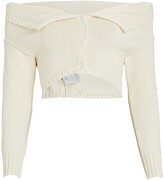 Thumbnail for your product : Philosophy di Lorenzo Serafini Off-the-Shoulder Cropped Cardigan