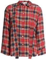 Marc Jacobs Pussy-Bow Checked Silk Crepe De Chine Shirt