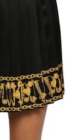 Thumbnail for your product : Versace Pleated Silk Twill Mini Skirt