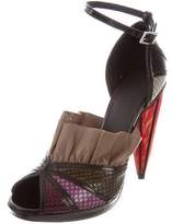 Thumbnail for your product : Rodarte Leather Ruffle-Accented Sandals w/ Tags