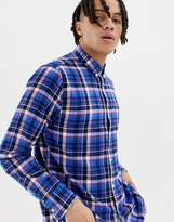 Thumbnail for your product : Penfield Barhead multi flannel check buttondown regular fit shirt in blue