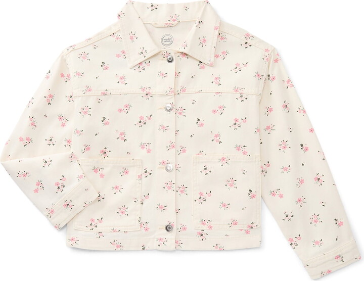 Wonder Nation Girls Denim Trend Jacket, Sizes 4-18 & Plus
