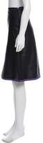 Thumbnail for your product : Marni Leather Knee-Length Skirt