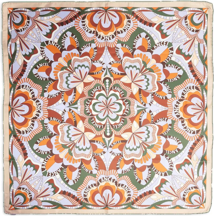 Lancel Floral-Motif Silk Scarf