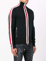 Thumbnail for your product : DSQUARED2 stripe panel zipped cardigan