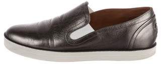 Bottega Veneta Leather Intrecciato Slip-On Sneakers