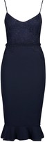 Thumbnail for your product : boohoo Lace Panel Ruffle Hem Midi Dress