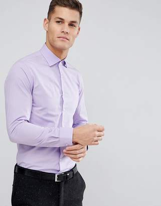 Michael Kors Slim Easy Iron Smart Shirt In Lilac
