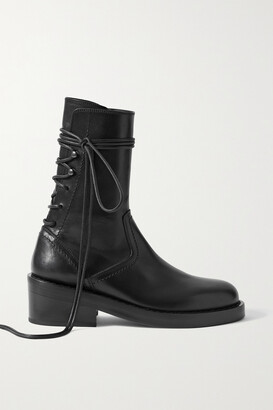 Ann Demeulemeester Lace-up Leather Ankle Boots