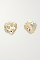 Thumbnail for your product : LEIGH MILLER Net Sustain Lava Gold-tone Multi-stone Earrings