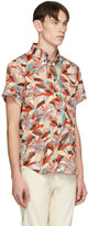 Thumbnail for your product : Naked and Famous Denim Orange and Blue Jungle Vacation Aloha Shirt