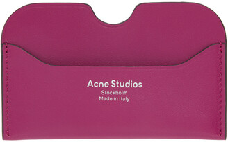 Acne Studios Pink Logo Card Holder