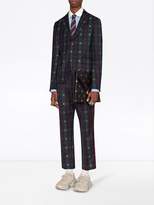 Thumbnail for your product : Gucci Check bees fabric jacket