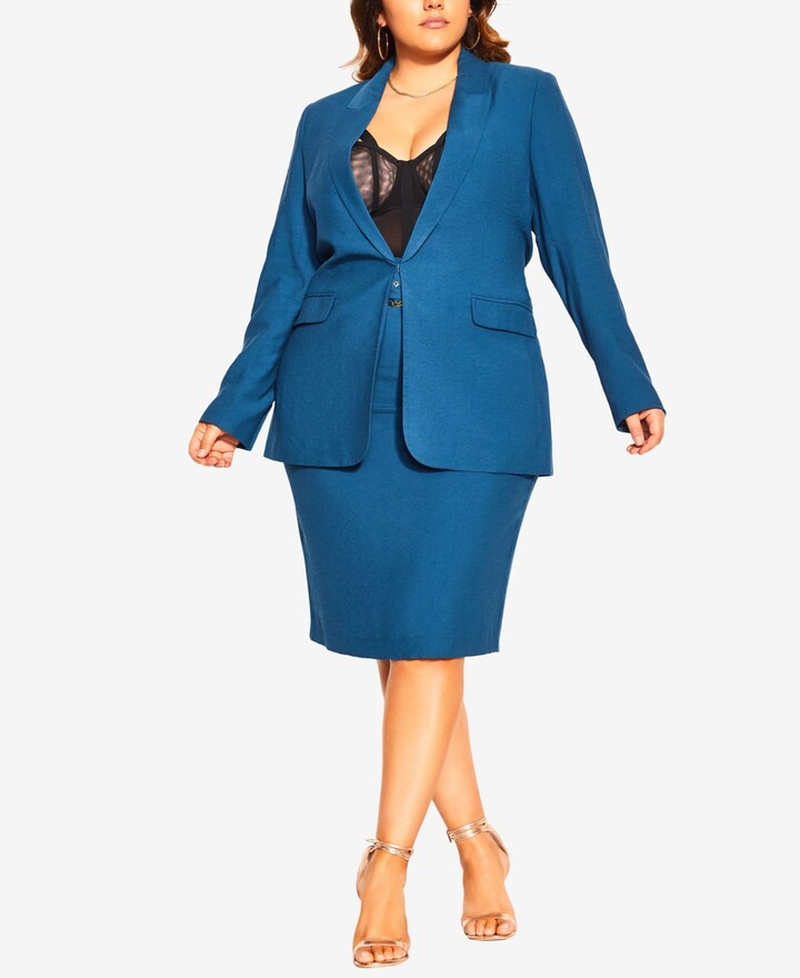 trendy plus size suits