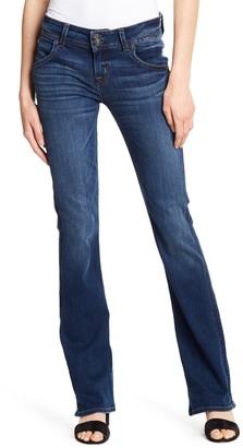Hudson Signature Mid Rise Distressed Bootcut Jeans