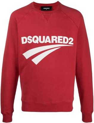 DSQUARED2 Logo Print Crew Neck Sweatshirt