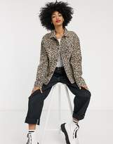 Thumbnail for your product : Cheap Monday Upsize cheetah print denim jacket