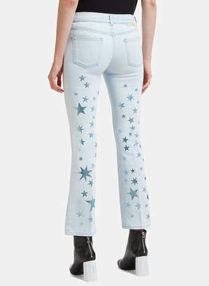 Stella McCartney Star Printed Kick Flare Jeans