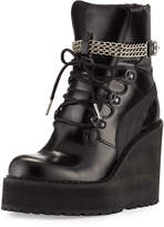 Thumbnail for your product : FENTY PUMA by Rihanna Leather Wedge Chain Ankle Boot, Black