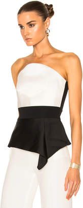Roland Mouret Penn Double Faced Satin & Stretch Viscose Top