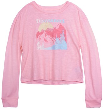 Epic Threads Girl Tee Shirt Top Pink White Long Sleeve Size 6 Printed NEW KD1034
