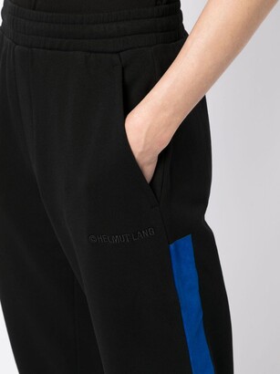 Helmut Lang Logo-Embroidered Cotton Track Pants
