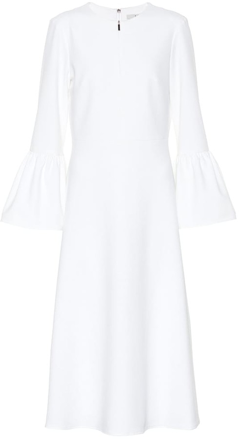 tibi crepe midi dress