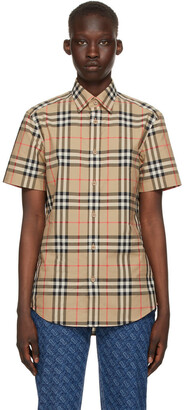 burberry short sleeve shirt women