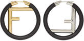 Thumbnail for your product : Fendi Black F is Hoop Earrings