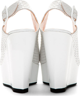 Thumbnail for your product : Robert Clergerie Old Robert Clergerie White Bustyma Platform Wedges