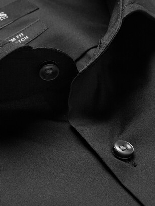 HUGO BOSS Black Jason Slim-Fit Cutaway-Collar Stretch Cotton-Blend Shirt