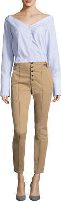 A.L.C. Rowan High-Waist Skinny Cotton Pants