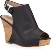 Thumbnail for your product : Charles by Charles David Lobby Peep-Toe Cork Wedge Sandals
