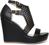 Thumbnail for your product : XOXO Ruby Perforated Platform Wedge Sandals