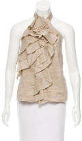 Thumbnail for your product : Robert Rodriguez Ruffled Sleeveless Top