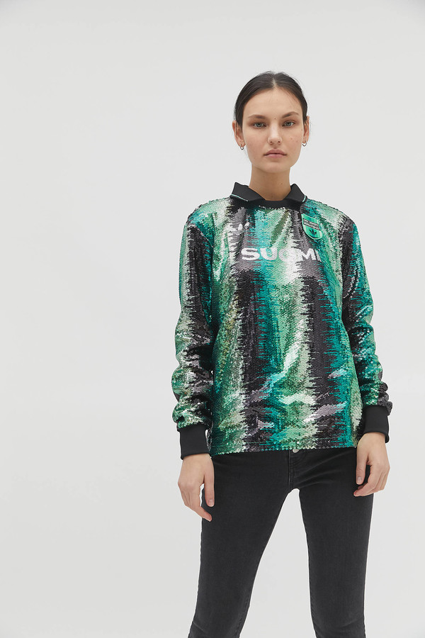 adidas X Anna Isoniemi Sequin Soccer Jersey - ShopStyle Activewear Tops