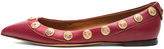 Thumbnail for your product : Valentino Gryphon Studs Leather Ballerina Flats