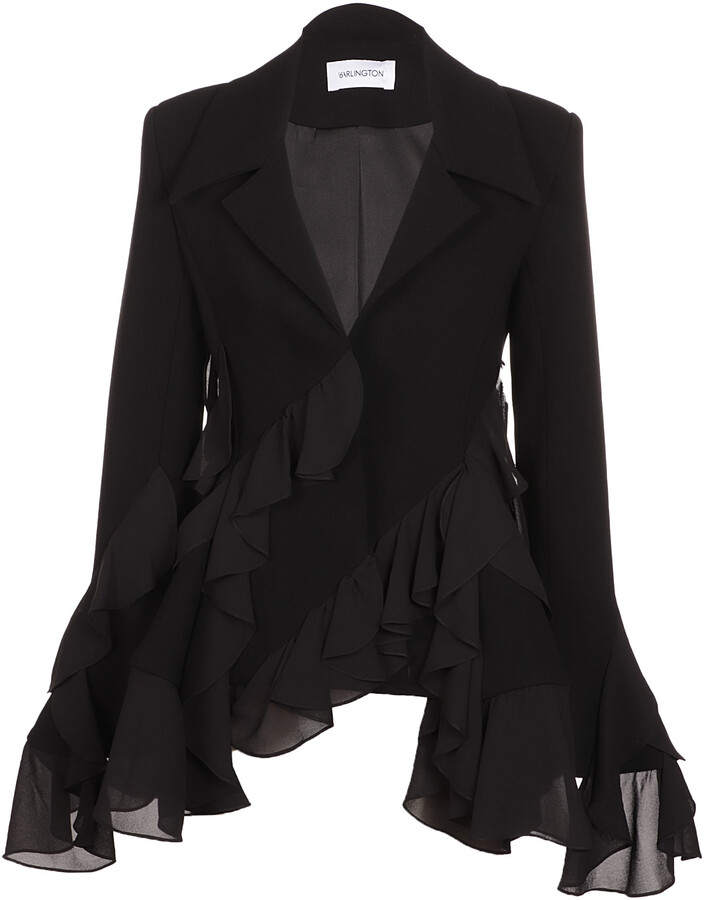 ruffle blazer jacket