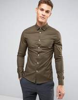 Thumbnail for your product : ASOS Smart Skinny Oxford Shirt In Khaki