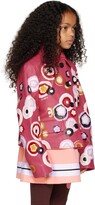 Thumbnail for your product : Marni Kids Pink Floral Leather Jacket