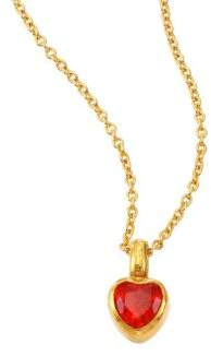 Gurhan Amulet Hue Opal Heart & 18-24K Yellow Gold Pendant Necklace