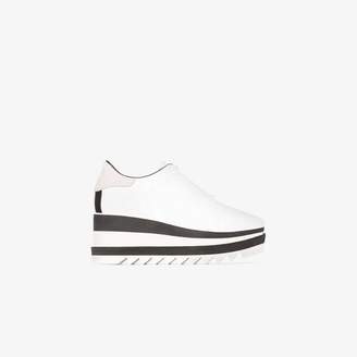 white flatform brogues