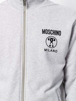Moschino Logo Zip Front Sweatshirt