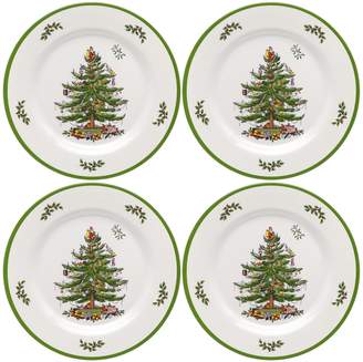 Spode 4-Piece Christmas Tree Melamine Dinner Plate Set