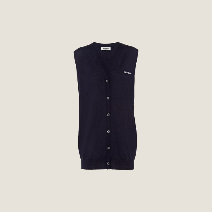 MiuMiu＊Wool sweater vest ウールベスト＊送料込 送料無料》 MIU MIU Wool sweater vest (MiuMiu/ベスト・ジレ