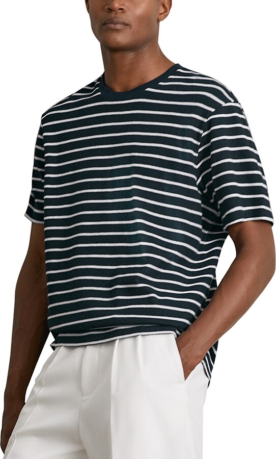 Reiss Woodhall Textured Stripe Tee