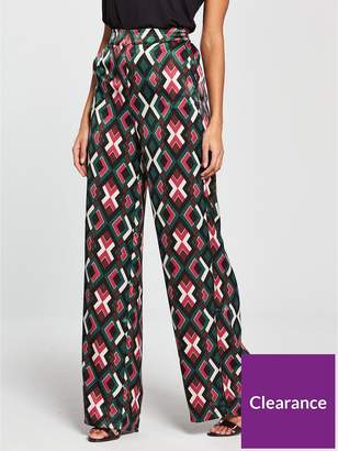 MANGO High Waist Printed Trousers - Geometric