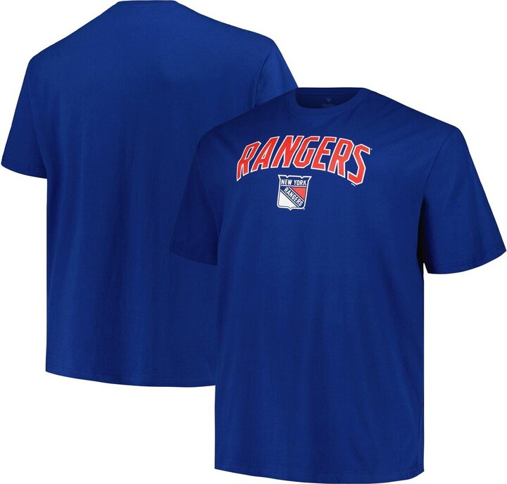 Profile Men's Blue New York Rangers Big Tall Arch Over Logo T-Shirt