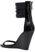 Thumbnail for your product : Rick Owens Leather Wedge Sandals